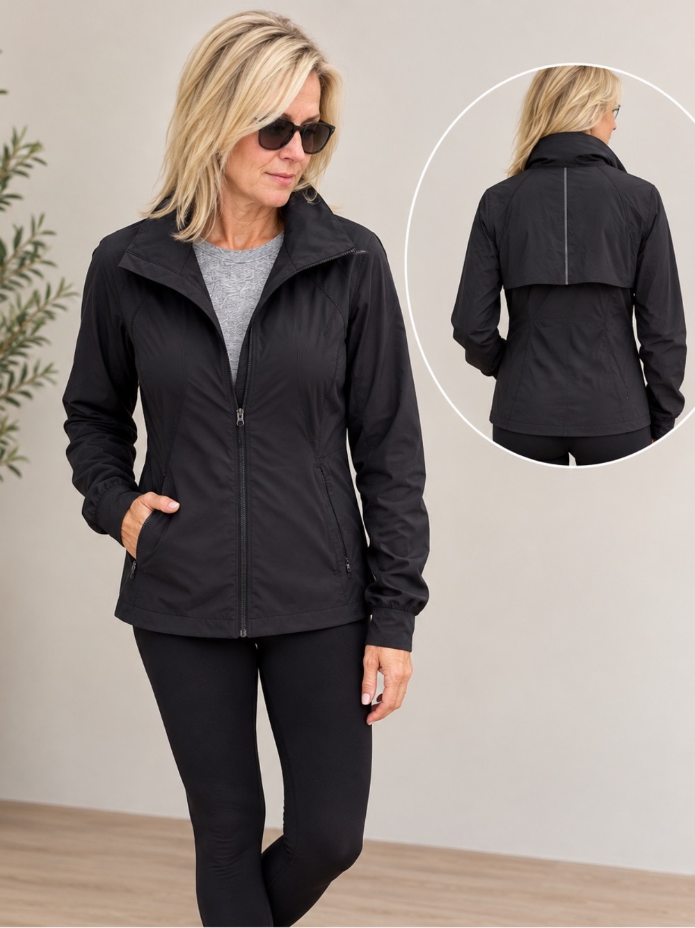 lululemon athletica Black Lightweight Zip Jacket